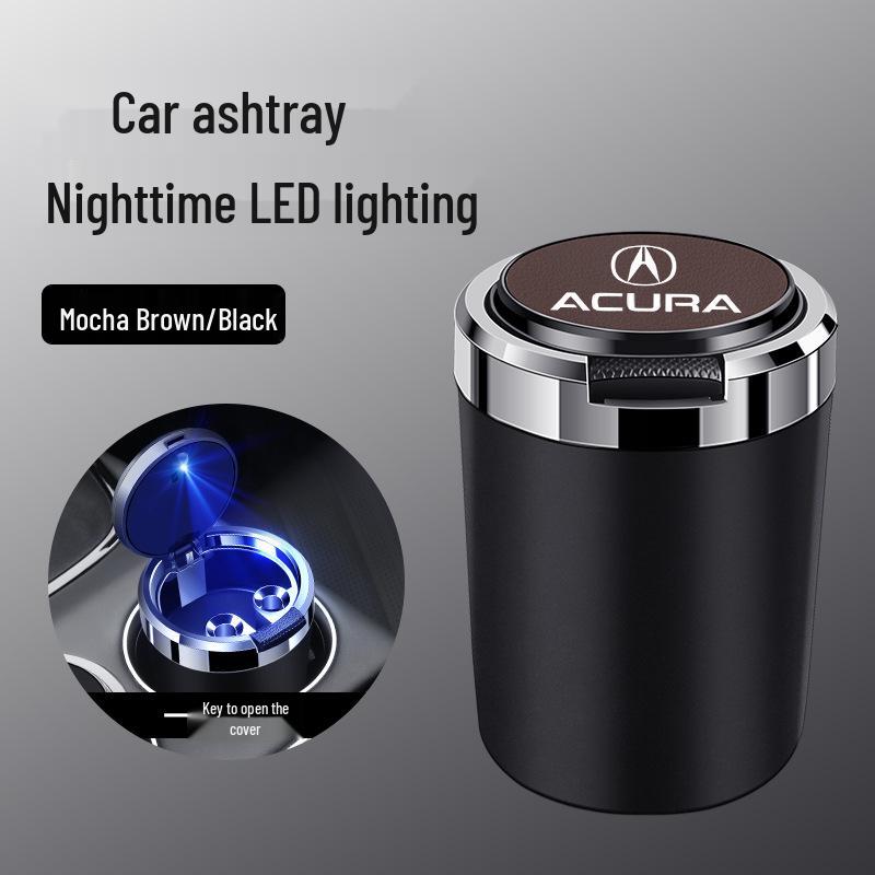 Acura RDX/CDX/TLX-L Car Ashtray with Lid - Metal Liner, Flame Retardant, Multifunctional.