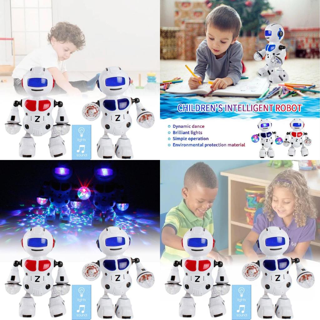 Interactive Musical Dancing Robot Drum Toy For Kids With Colorful Lights And Sounds