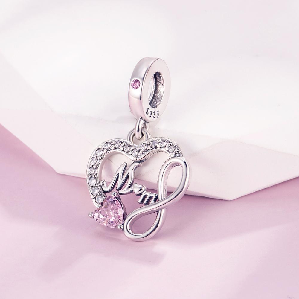 Copper Metal Mom's Eternal Maternal Love Charm Bead Component Bead Component Compatible With Authentic Original Bracelet High Quality Fine Jewelry