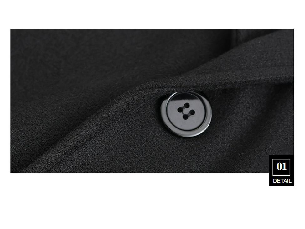 Men's Autumn/Winter Single-Breasted Woolen Trench Coat