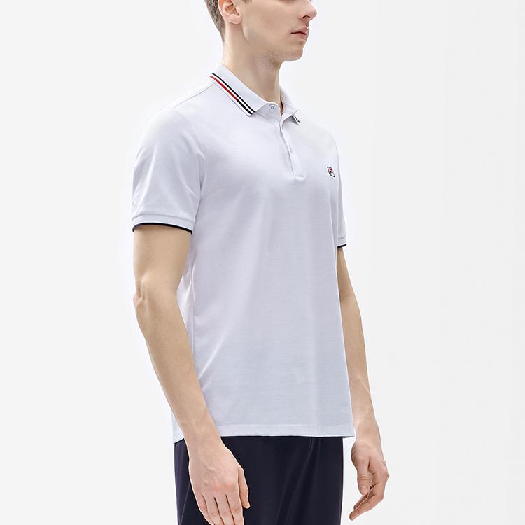 New FILA MODERN HERITAGE SS22 Polo Shirt Men's Standard White F11M221101FWT