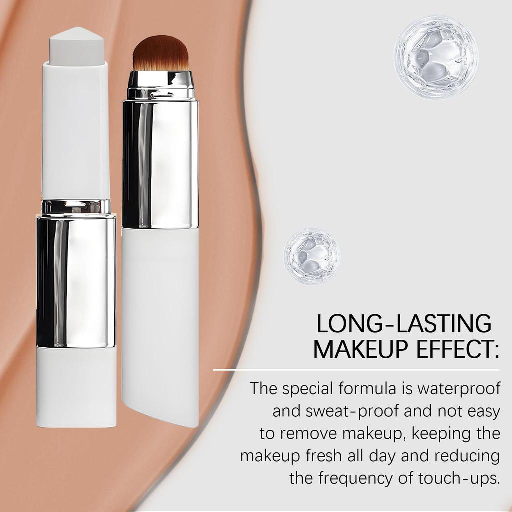 Deep-skin Tone Two-in-one Color-changing Foundation Stick. Lightweight, Moisturizing, Brightens, Nourishes the Skin Matte, Clear, and Luminous Finish