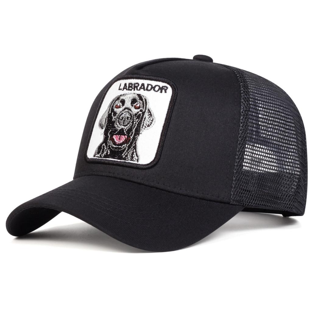 Cotton Mesh Baseball Cap With Embroidered Animal Designs For Outdoor Sports