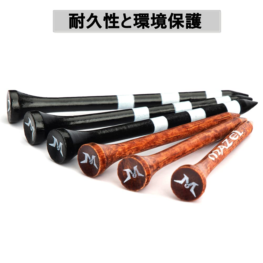 MAZEL Golf Tee Holz Tee Langes Tee 70mm/83mm (50 Stück