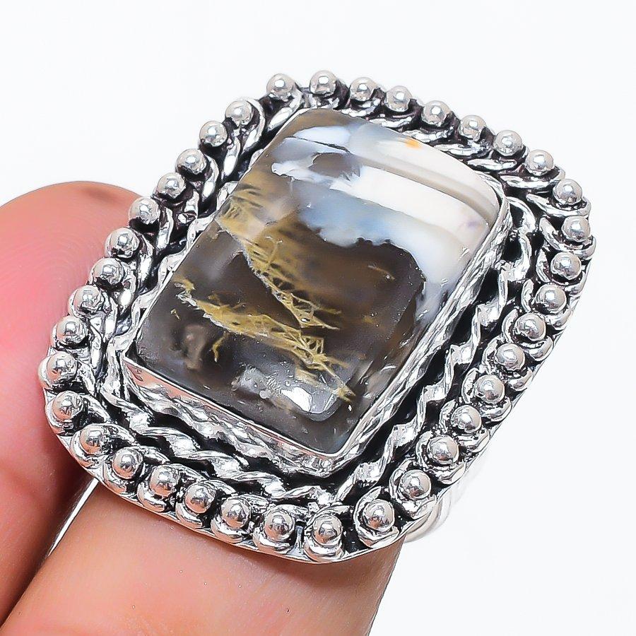 Owhyee Opal Gemstone 925 Sterling Silver Jewelry Ring Size 8.5