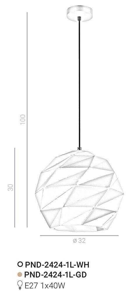 Lampa wisząca Palermo PND-2424-1L-GD Italux