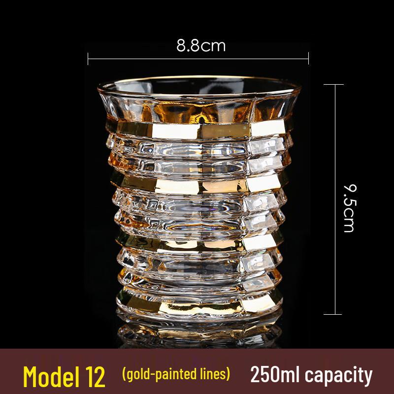 

Zhuochuang Jingpin European Gold-Painted Crystal Whiskey Glass