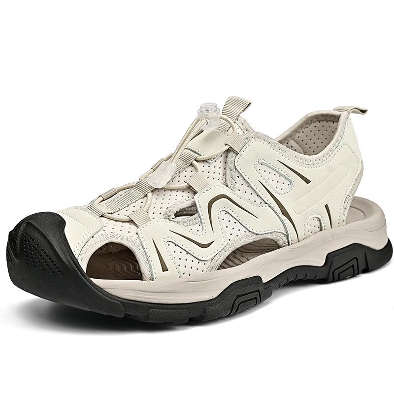 2025 Men s Casual Closed-Toe Breathable Beach Sandals - Non-Slip, Soft Sole 38