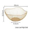 Nordic Gold Double-Layer Iron Fruit Basket