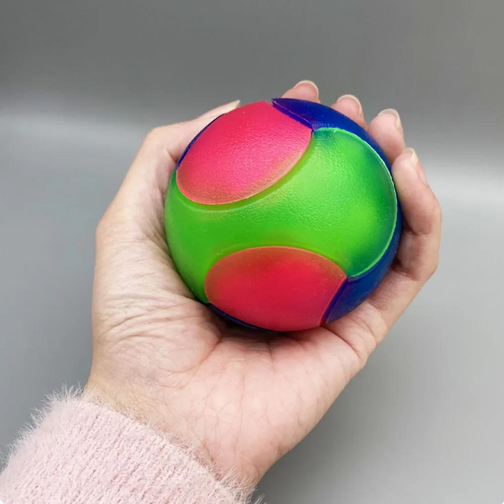 LED Glowing Ball Dog Toy Molar Ball Balls Flashing Elastic Ball Pet Color Light Ball Interactive Toys For Puppy Cats Dog