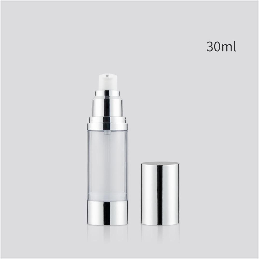 15ml/30ml/50ml UV Hot Silver Vacuum Spray Bottle Lotion Transparent Refillable Bottle Airless Pump Perfume Essence Sub-bottle