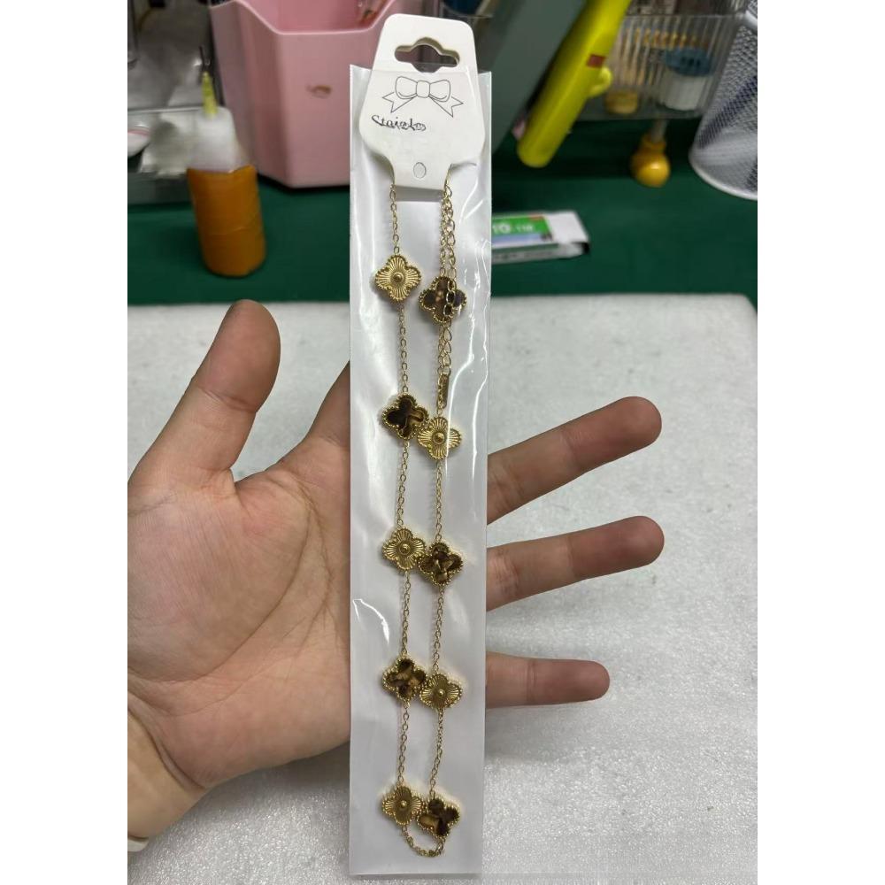 Ten Flower Necklace Double-Sided Four-Leaf Clover Clavicle Chain High-End Women's Necklace