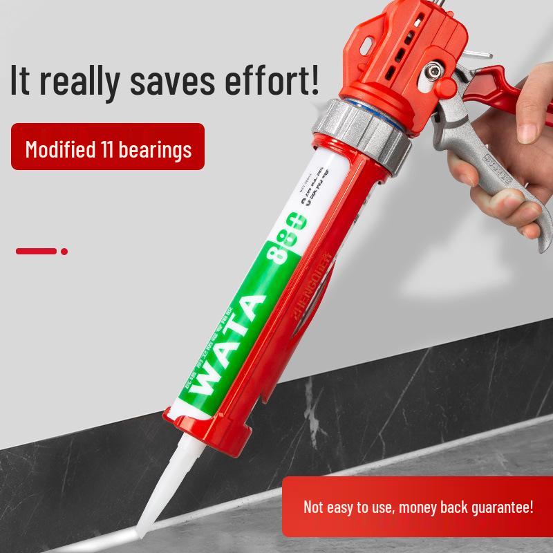 Semicircular Silicone Soft Caulking Glass Glue Gun with Auto Break and Labor-Saving Design