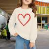 Girl's Sweatshirt, Long Sleeve, Neck Pullover, Cute Loose Neck Sweatshirt