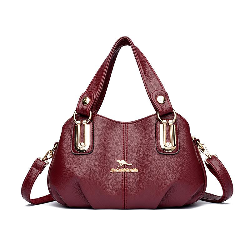 Textured Portable Messenger Small Bag for Women 2025 New Fashionable and Versatile Work Commuting Small Square Bag Multi-layer Large Capacity
