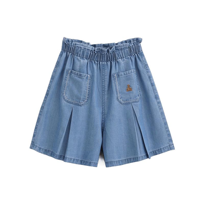 GAP Girls Lyocell Tencel Bear Denim Shorts джинсовый синий
