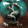 Ceramic Incense Holder with 10 Cones Owl Backflow Incense Burner Household Incense Burner Aromatherapy Ornament