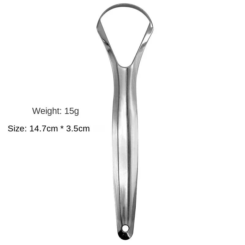 1Pc Stainless Steel Tongue Scraper Cleaner for Fresh Breath Oral Hygiene Coated Tongue Cleaning Tool