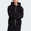 Adidas Originals Premium Essentials Fleece Jacket With Hood Long Sleeve Men Outerwear Black II5807