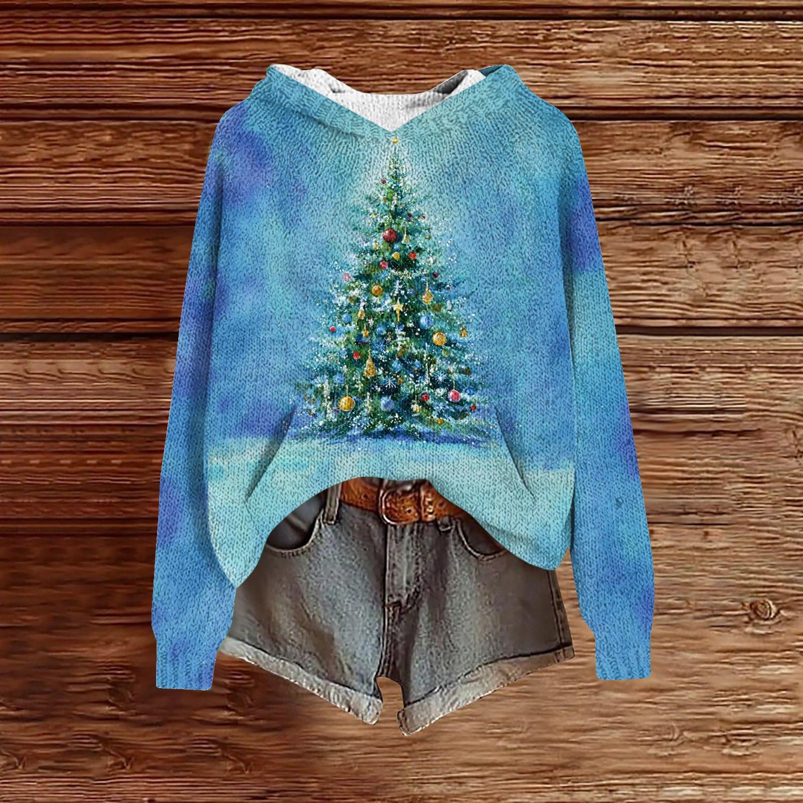 

Женские толстовки Вязаный свитер Милая рубашка Осенний пуловер Толстовка с капюшоном M