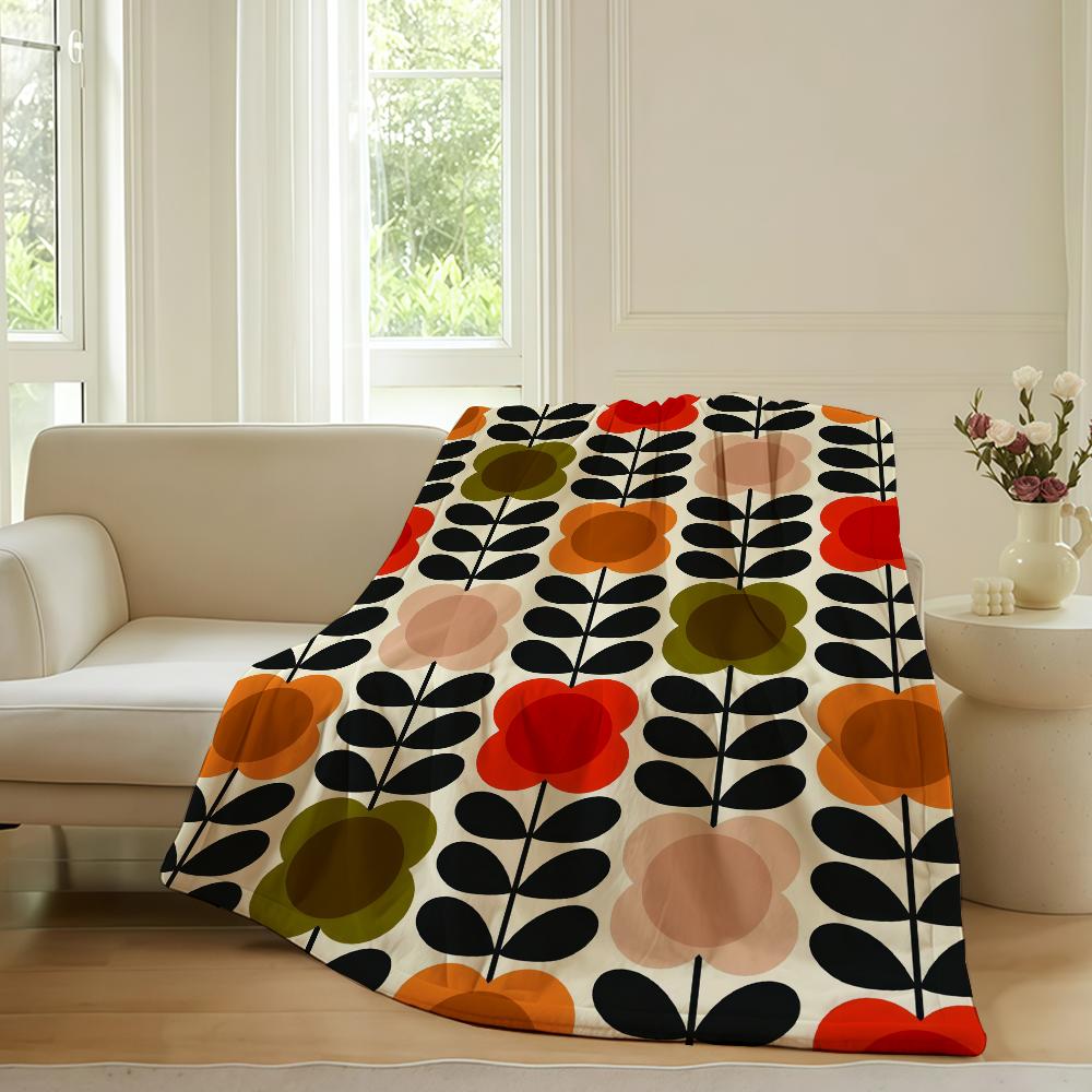 Fashion print O-Orla Ki-kely Blanket For Sofa Office Bed Plane Travel Sleep Read Relax Camping Soft And Warm
