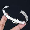 Anniversary Gift For Her Natural Green Swiss Opal Bangle Adjustable 925 Silver
