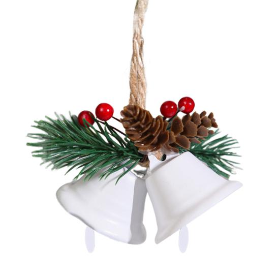 1/4Pcs Christmas Bells Easy Installation Lanyard Design Pine Cone Shape Xmas Bells Doors Windows Tree Decor