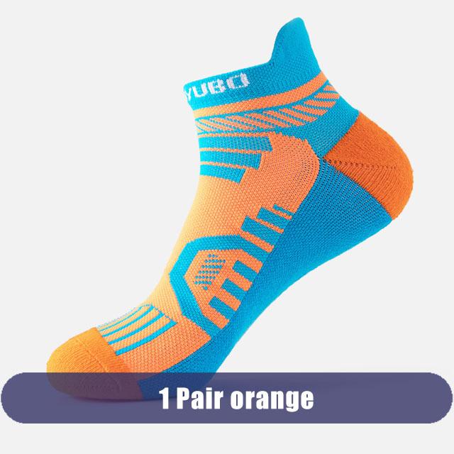 Man Sport Ankle Crew Socks Cotton Towel Bottom Sweat-Absorbing Compression Fitness Bike Run Outdoor Cycling Boat Socks 4 Seasons