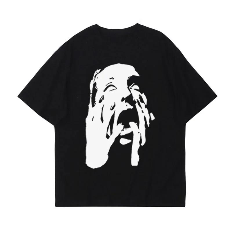 

Grunge Hip Hop Harajuku Graphic Print Cotton T-shirt Rock Goth Streetwear Short Sleeve T-shirt Punk Oversized Top Casual Tee 4XL