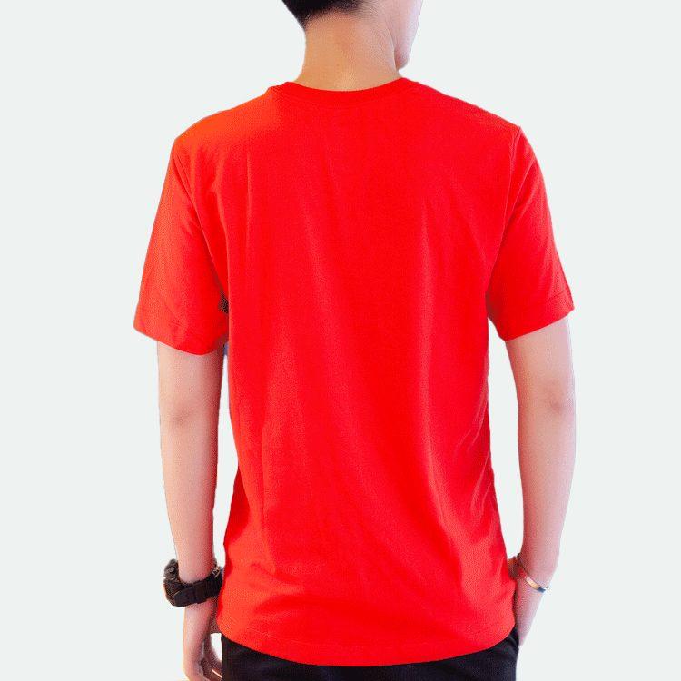 Nike T Shirts Men's Red Crew Neck Moderate Straight Fit CZ3575-650