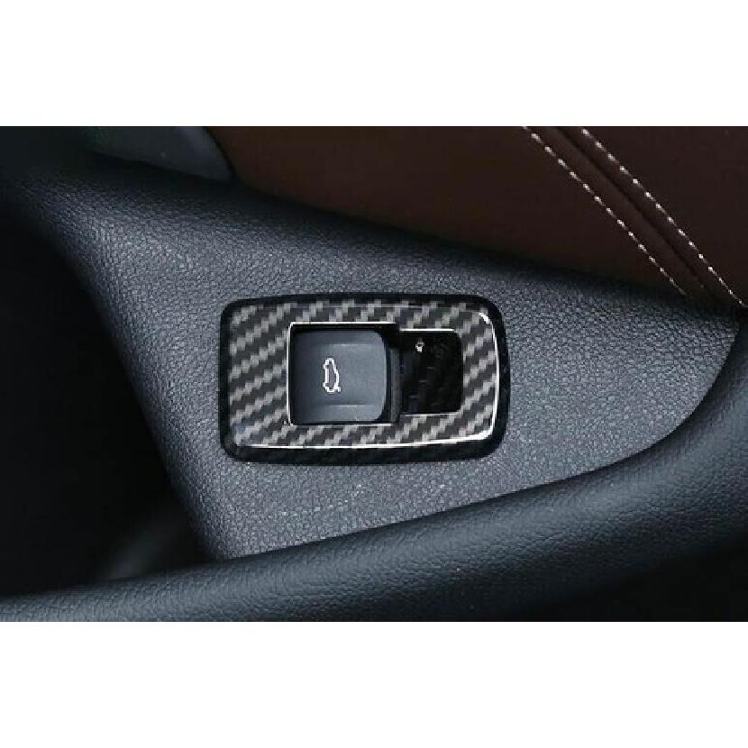 Carbon Fiber ABS Tailgate Rear Door Switch Cover Trim For BMW 5 Series 2018-