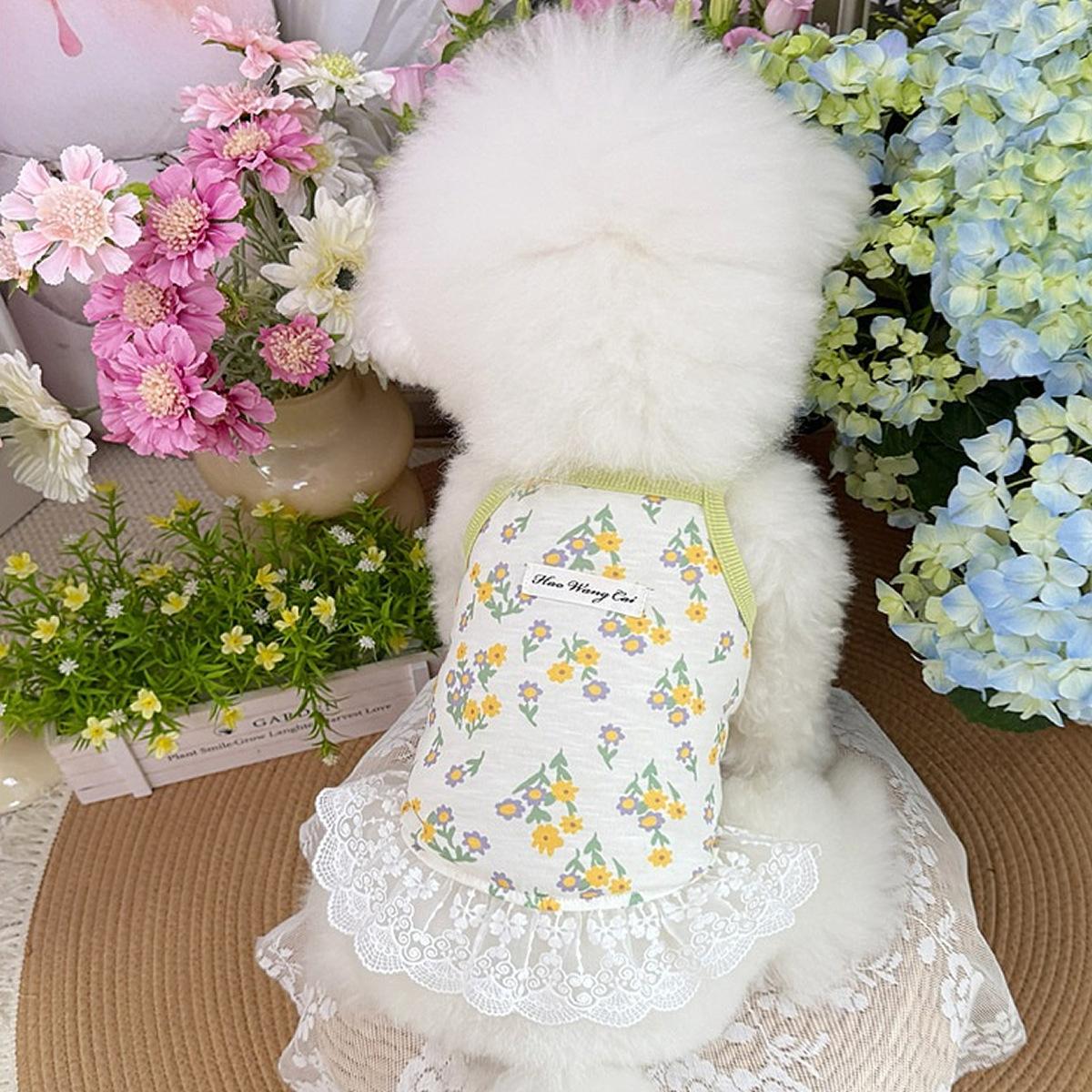 

Летнее платье для щенка милая одежда для питомца XS