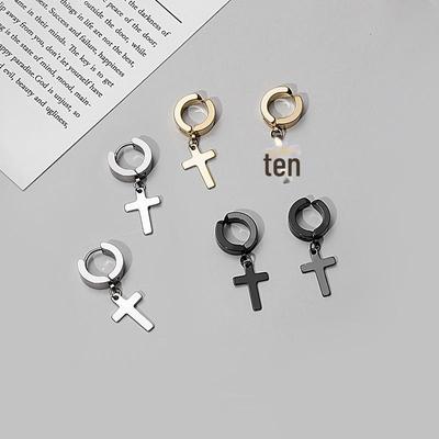 Unisex Punk Rock Øreklemmer i Rustfritt Stål - Trendy, Ikke-Piercet Design