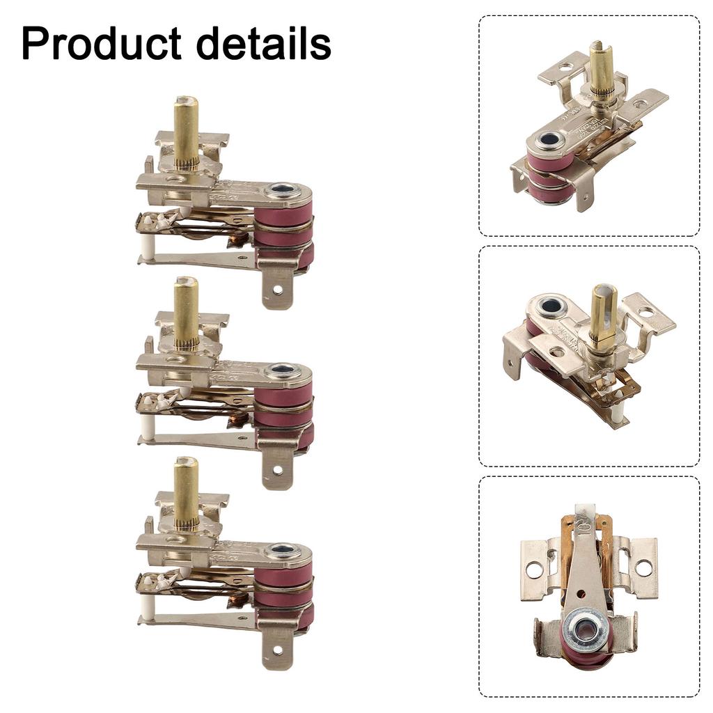 AC 250V Thermostat Adjustable Thermostat Home Appliance Professional Use Steel Construction Wide Application 16A Load Capacity