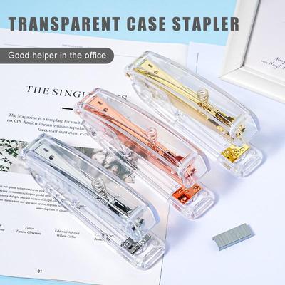 Stylish, Labor-saving Transparent Stapler for Office and Students—light Luxury Supplies.