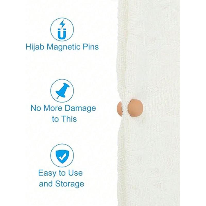 8pcs Hijab Magnetic Pins, Classic Round Shiny Matte Stable Scarf Clips, Colorful Multi-Use Pins For Women Clothing Scarves, Small Scarf Clips