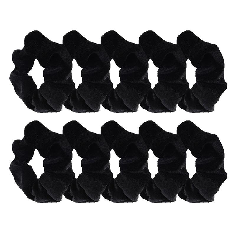 Leopard Print Scrunchies Black and Tan Hair Ties Messy Bun Handmade Scrunchie