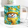Ceramic Coffee Mug Xmas Gift Tea Cup Snowman