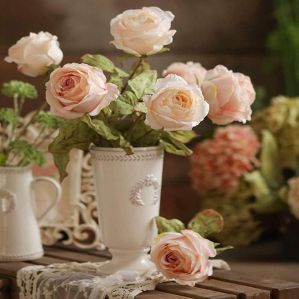 Weiße Vase Home Office Tischdeko Blumenvase Keramik Hochzeitsmittelstück