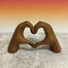 Heart Hands Sculpture Love Heart Hands Gesture Statue for Room Bookshelf Coffee Table Dining Table Centerpiece
