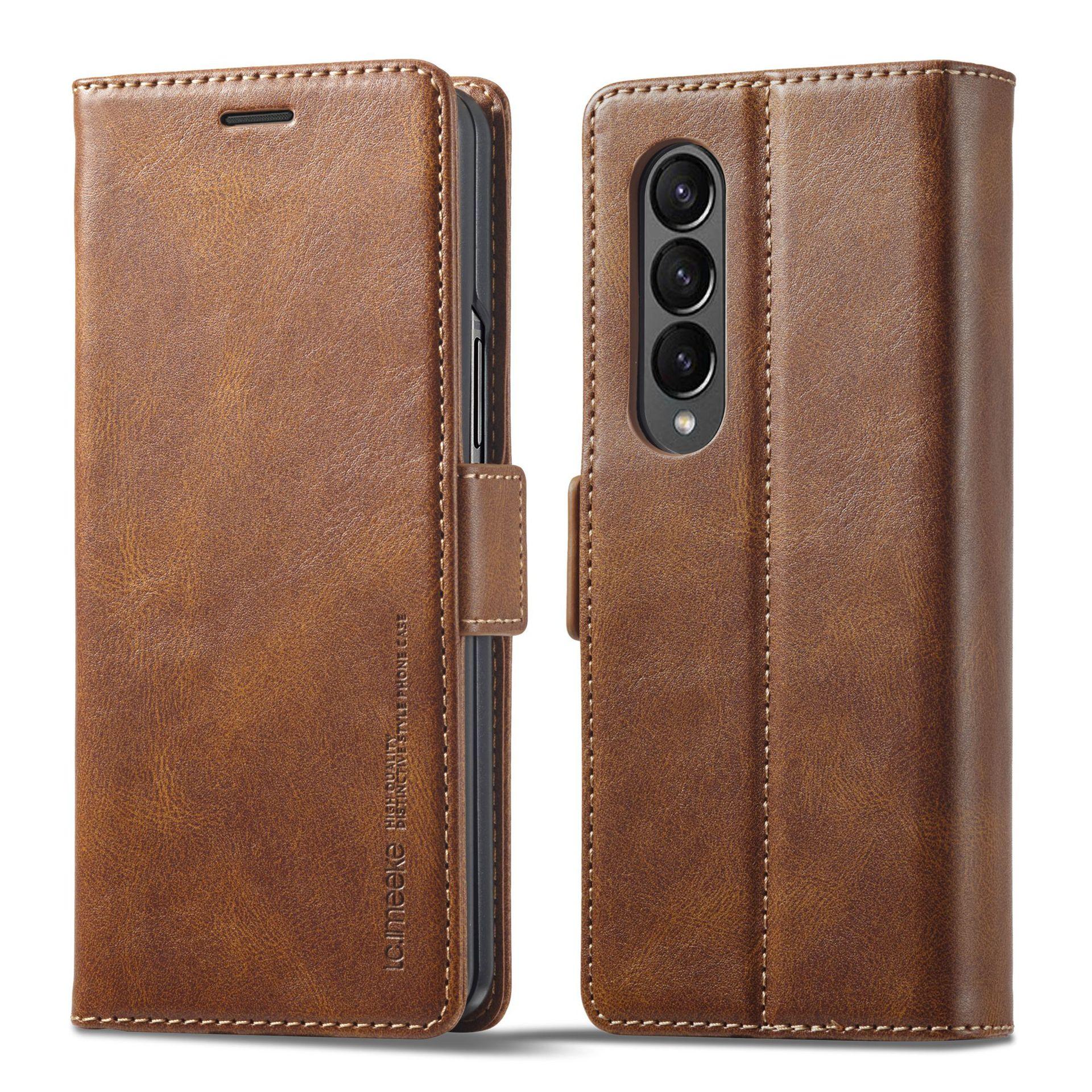 

Деловой кожаный чехол для Samsung Galaxy Z Fold 7 6 5 4 3 5G Z Fold7 Fold6 Магнитная книжка Защитный с слотом для карт Кошелек Чехол для телефона Galaxy Z Fold 7