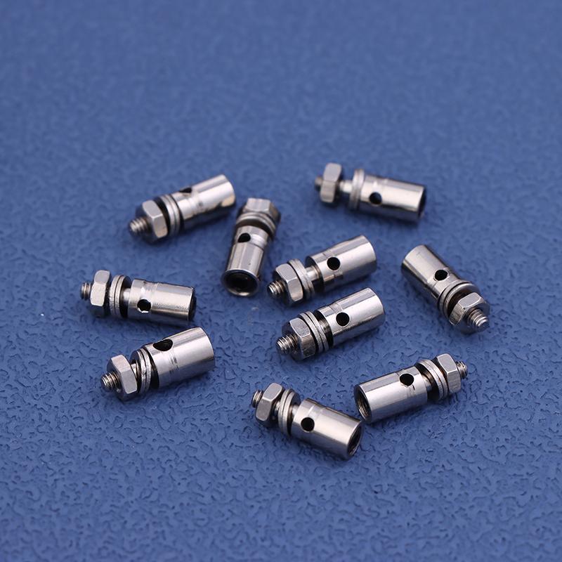 10Pcs Rc Airplane Boat Pushrod Metal Linkage Stopper Servo Connectors Adjustable Diameter 2.1Mm/1.8Mm/1.2Mm Helicopter Rc Boat