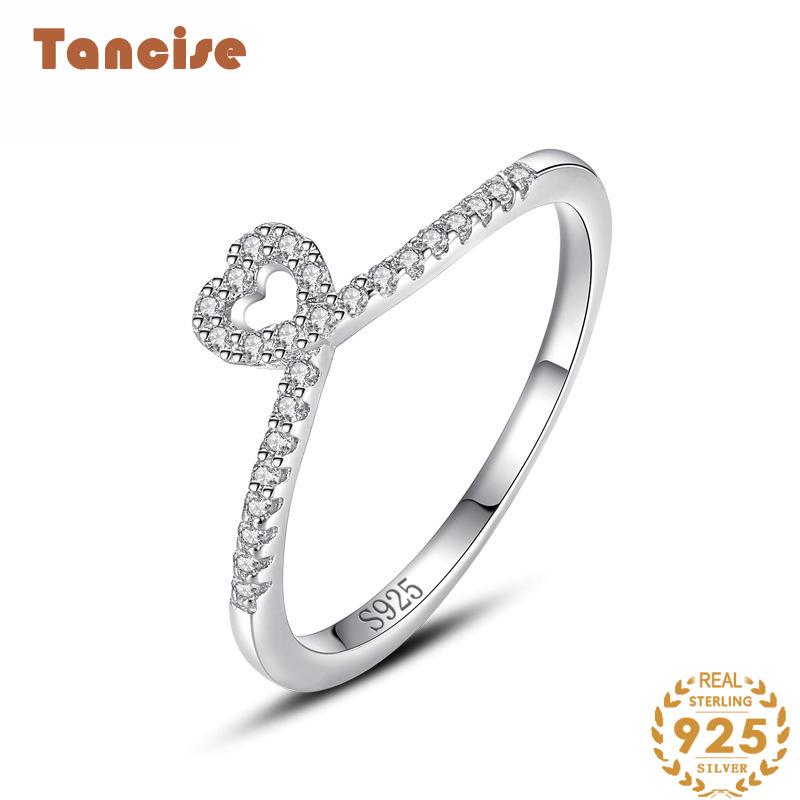  Klasični srebrni prsten od cirkona Tancise, ženski nakit, poklon za vjenčanje_voghion.com