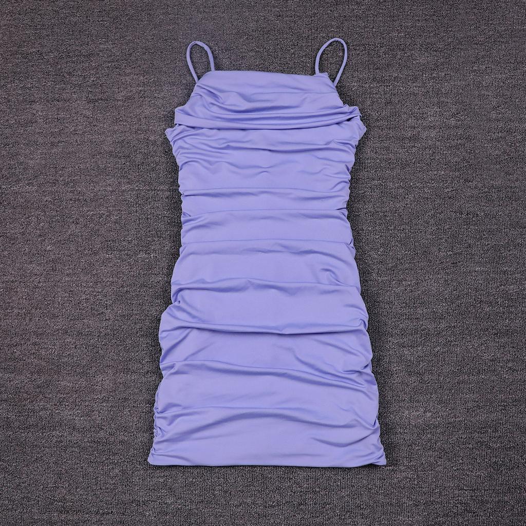 Women's Dress European and American Fashion Shoulder Strap Slim and Sexy Dress