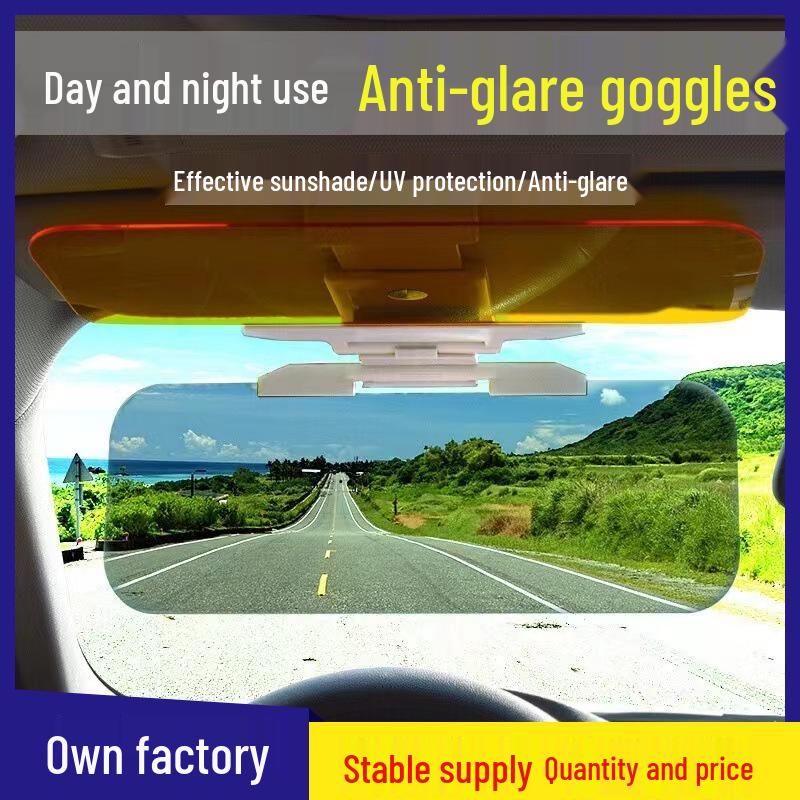 Dual-Purpose Anti-Glare Car Visor: Night Vision & Daytime High Beam Protection