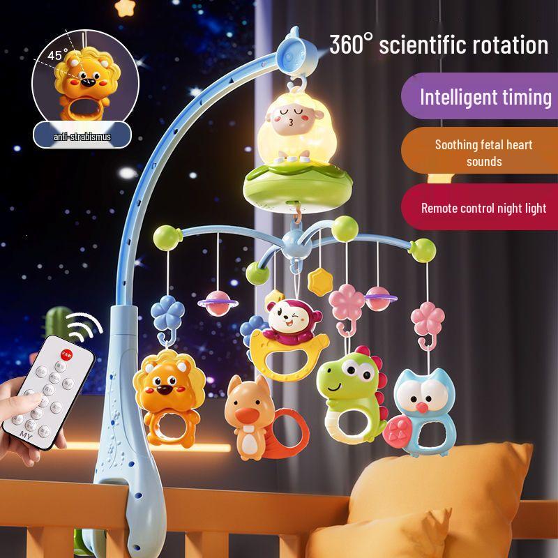 Remote-Control Crib Mobile with Rotating Hanging Toys for Newborns (0-6 Months)