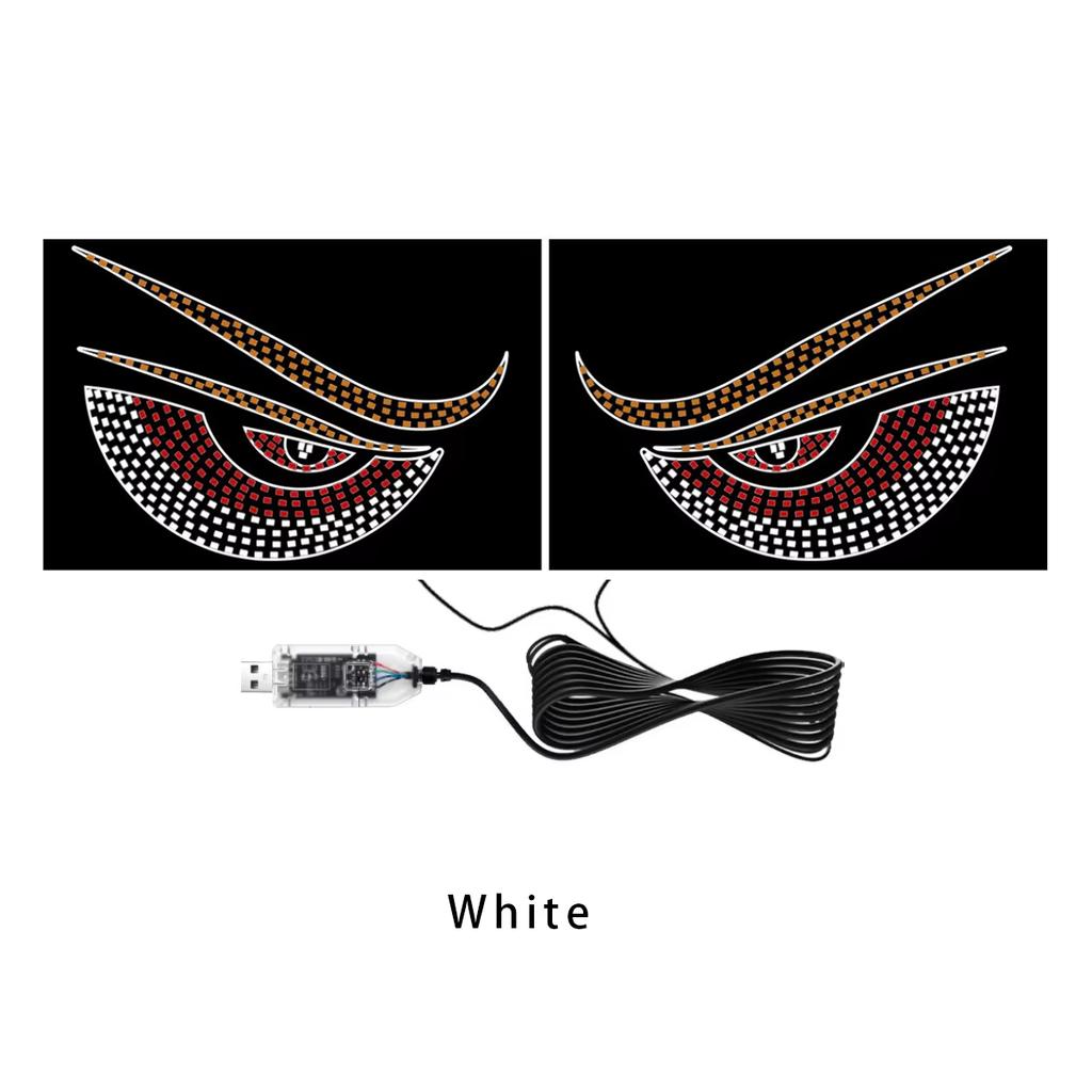 Truck Eye Light RGB Dynamic Demon Eye Decorative Light Led Display Decor Pixel Panel Windshield USB 5V Multi-Mode Lamp For Car SUV