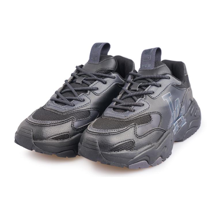 New MLB Big Ball Chunky Sneakers Unisex Low Top Black 32SHC3111-07L