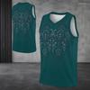 Men s Plus Size V Neck Sleeveless Printed Tank Top Black Mandala Pattern Straight Hem