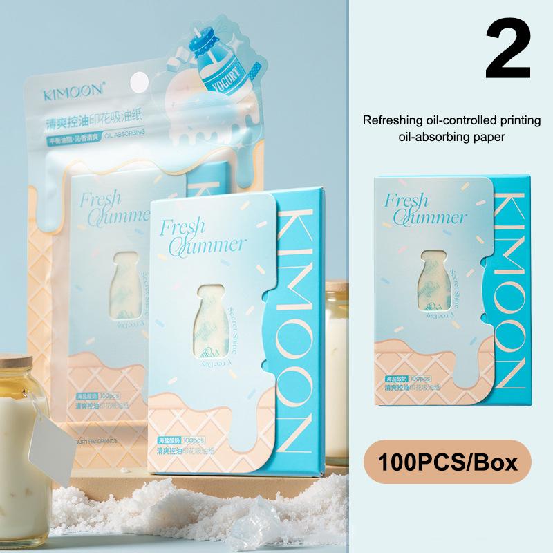 100 Sheets Portable Blotting Papers – Oil-Absorbing Facial Wipes for Oil Control and Mattifying